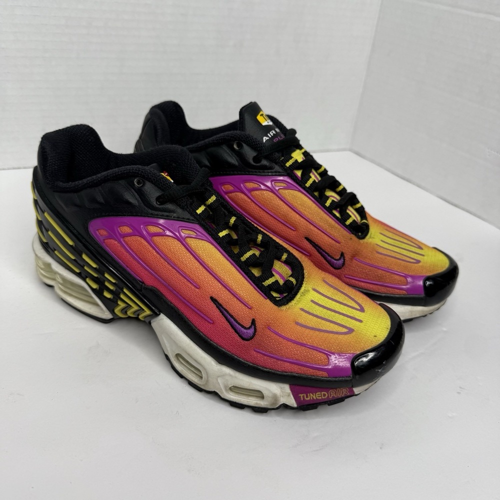 Nike Air Max Plus 3 Black Hyper Violet Cd6871 005 Youth 4Y Pink Ombre Tuned Air